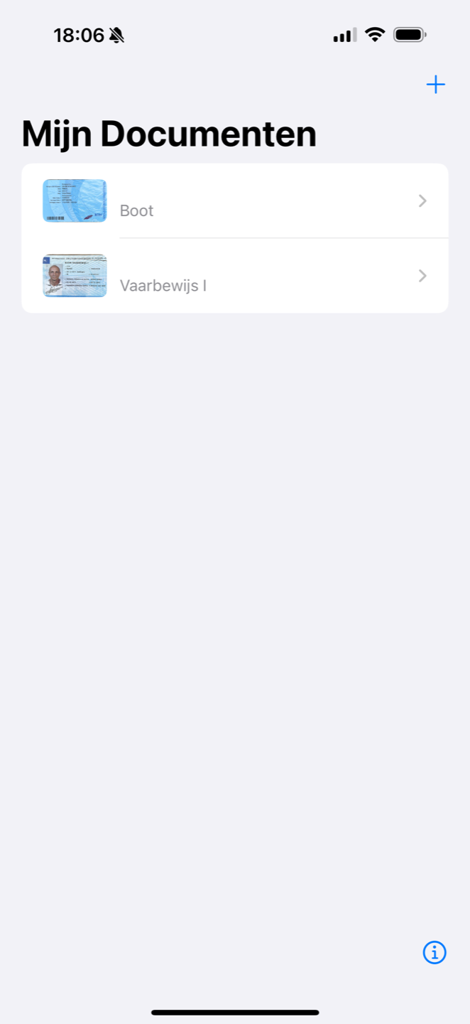 Overzicht van documenten in MobileID